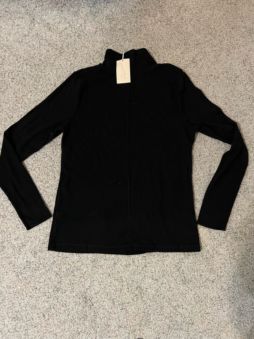 Universal Thread Black Mock Neck Long Sleeve Top - Picture 2 of 5